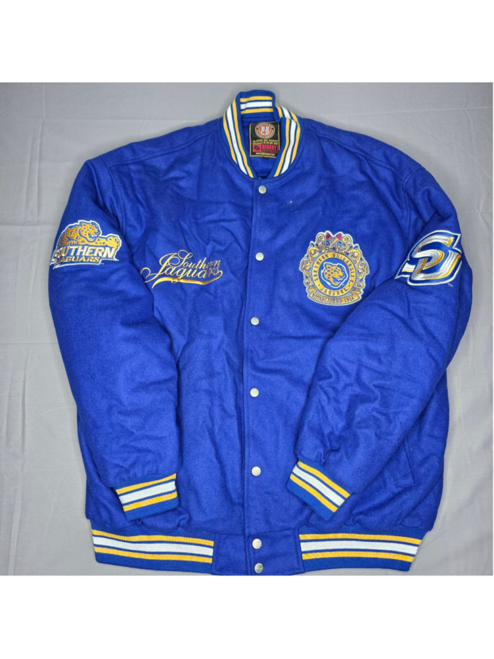 Southern University Jaguars Big Boy Headgear Wool Blend Varsity Jacket HBCU